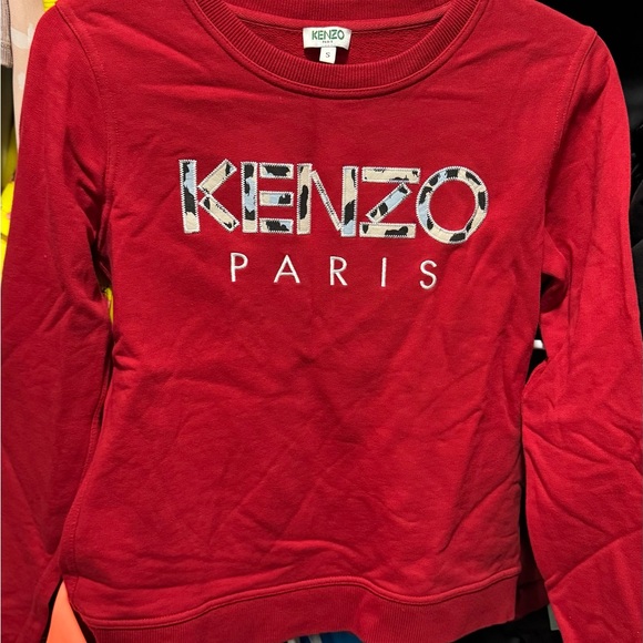 Kenzo Kids Red Sweatshirt with Logo - Picture 4 of 4